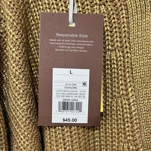 Kika Vargas for Target Gold Tie Sweater - Picture 3 of 4